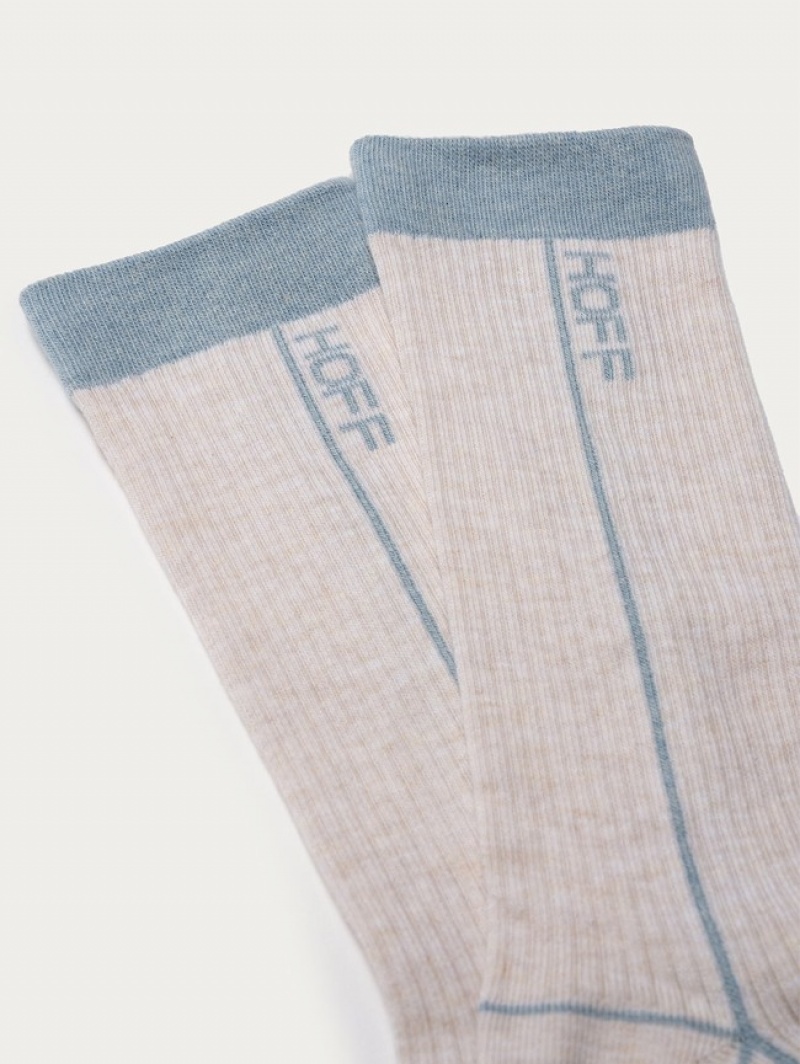 Hoff Stripe Sokker Dame Grå | 68472-EDSW