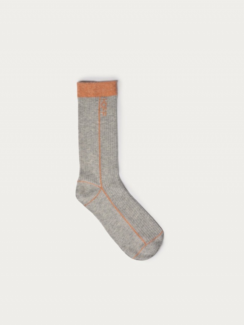 Hoff Stripe Sokker Dame Grå | 78230-SJKE