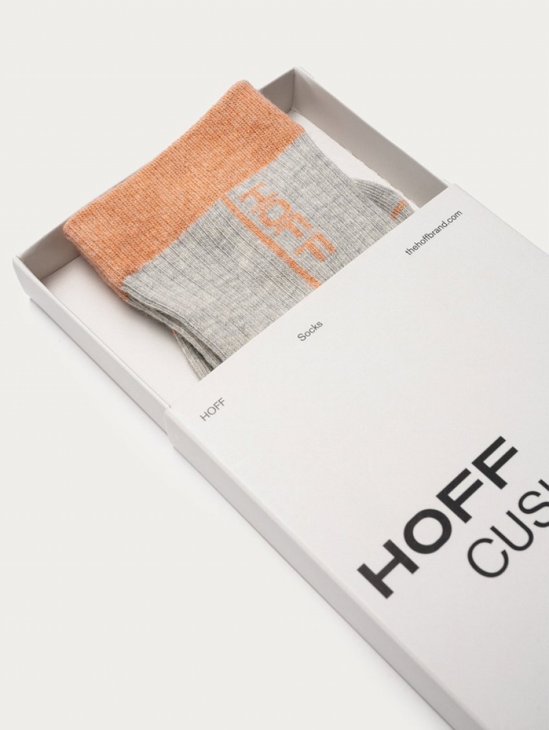Hoff Stripe Sokker Dame Grå | 78230-SJKE