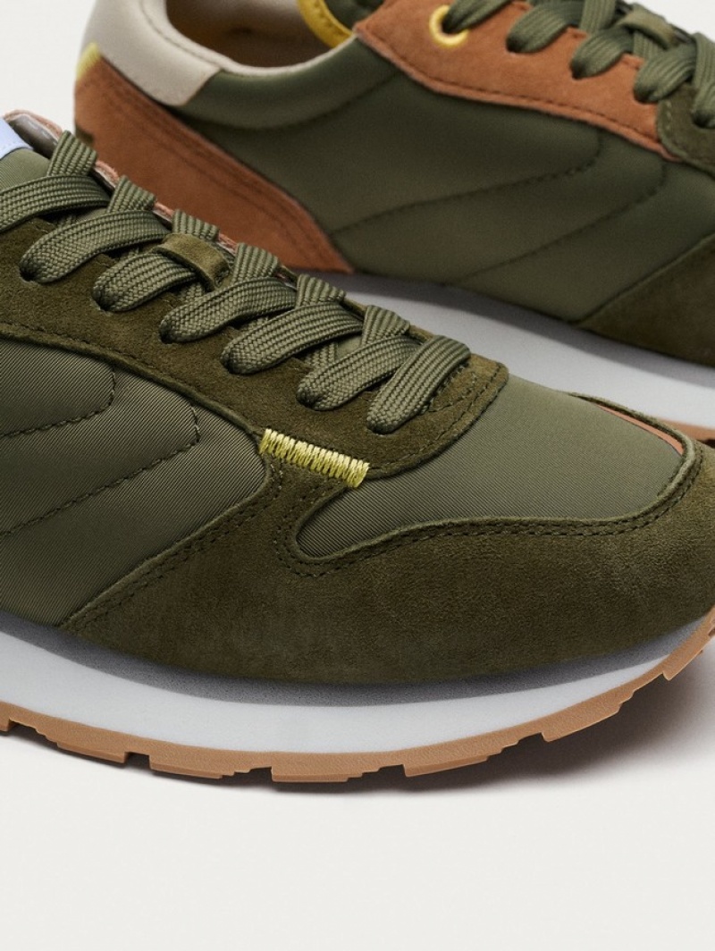 Hoff Thebes Joggesko Dame Grønn Brune | 96375-PSBF
