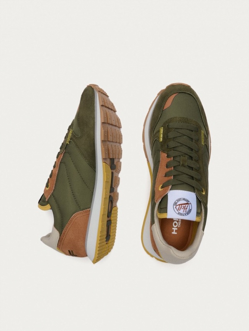 Hoff Thebes Joggesko Dame Grønn Brune | 96375-PSBF