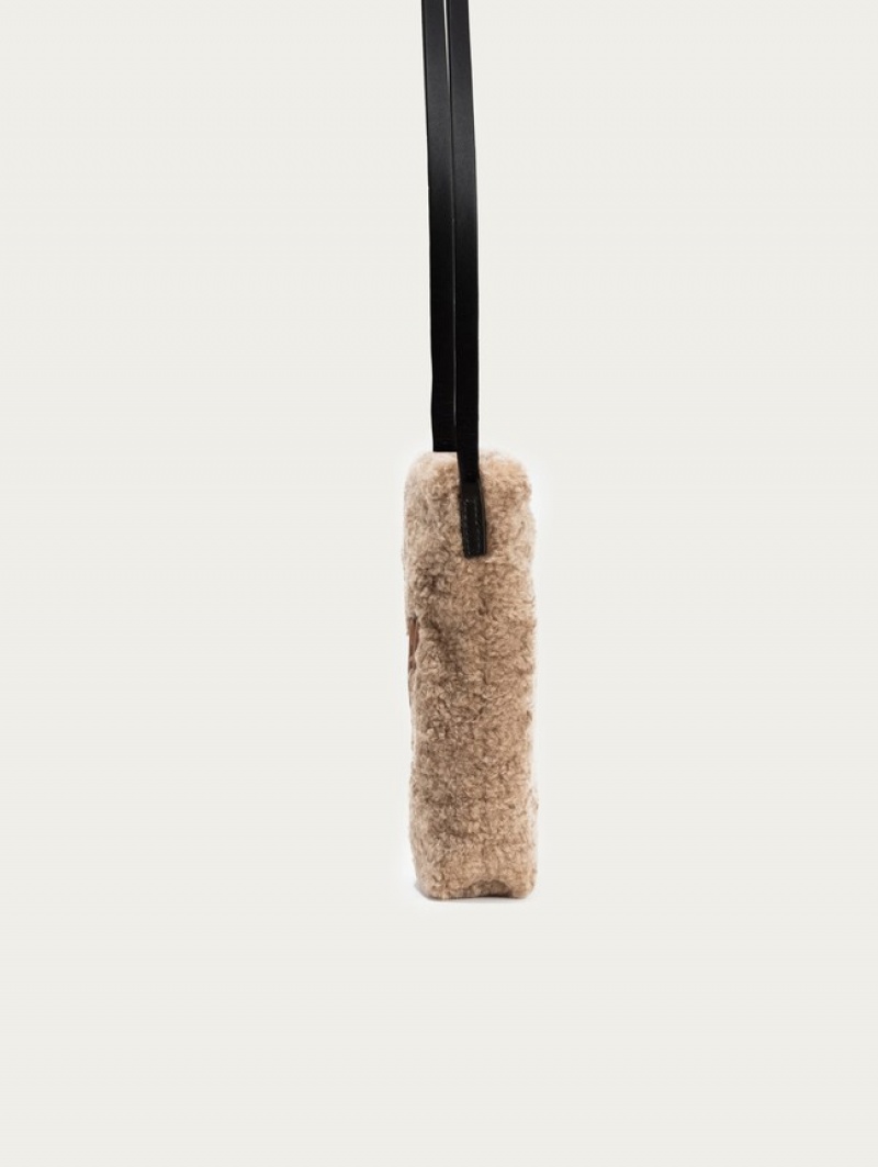 Hoff Tower Fur Mini Taupe Vesker Dame Beige | 38064-IBJQ