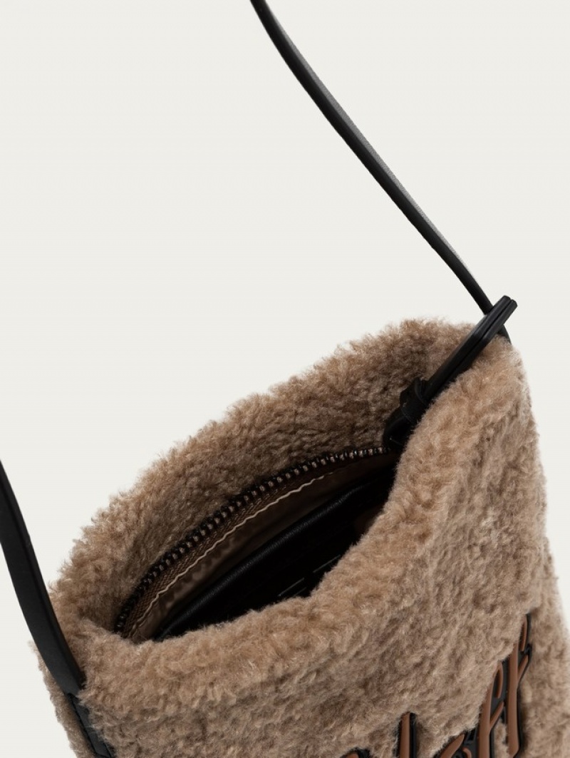 Hoff Tower Fur Mini Taupe Vesker Dame Beige | 38064-IBJQ